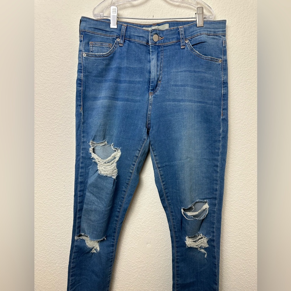 TOPSHOP Moto Leigh Skinny Ankle Blue Jeans Jeggings GUC - Picture 4 of 8